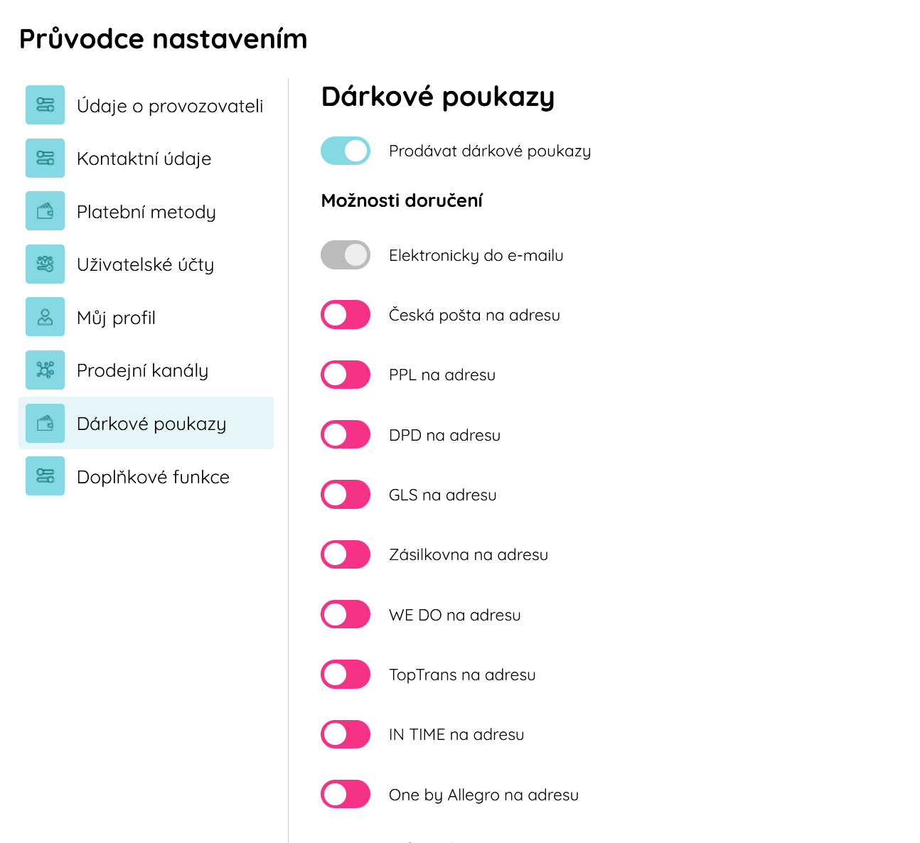 Vytváření fyzického voucheru